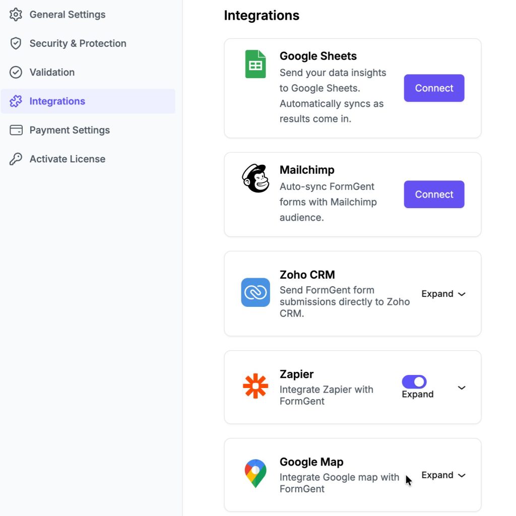 Configuring FormGent: First Steps 4 Integrations FormGent