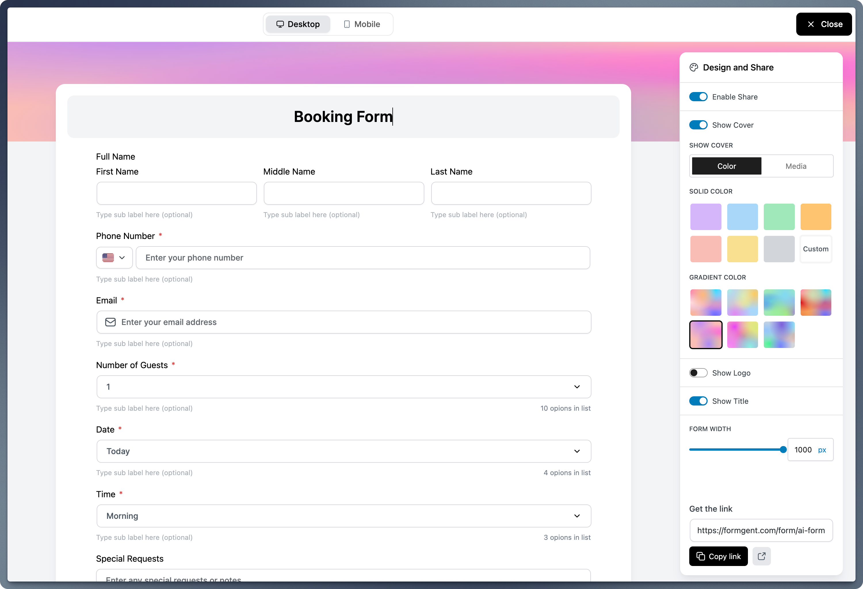 Creating Your First Form: A step-by-step guide 20 SCR 20241201 olzt