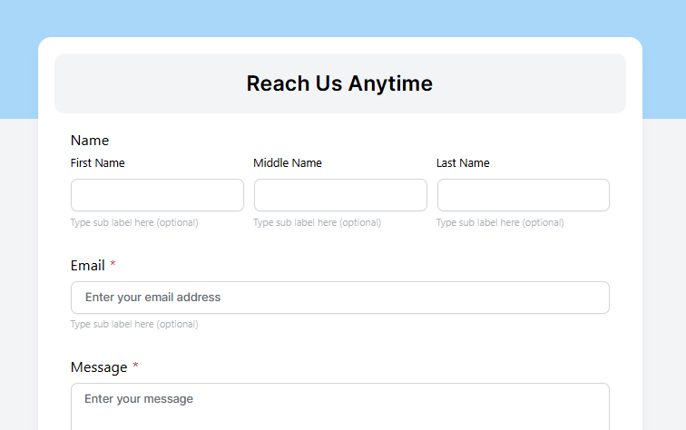 contact form builder for WordPress 