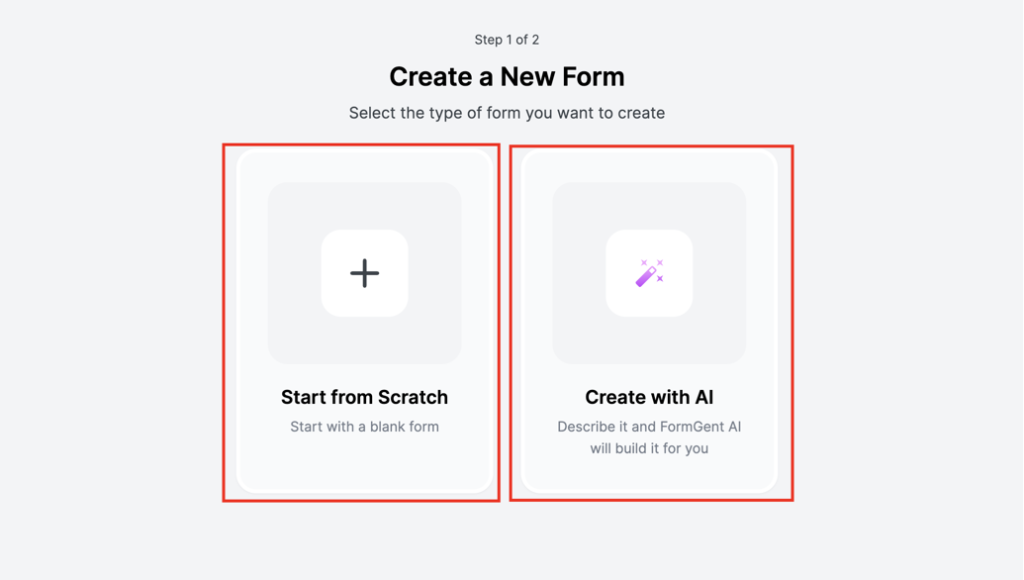 How to Create Application Forms in WordPress Using FormGent 8 FormGent supplies customers with two possible entry points: Start from Scratch & Create with AI