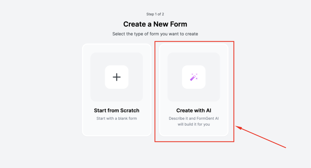 How to Create Application Forms in WordPress Using FormGent 11 Choose the "Create with AI" option to use FormGent's built-in AI to create faster forms