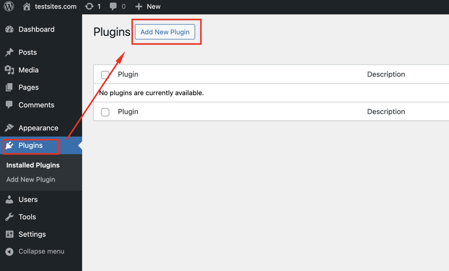 How to Create Application Forms in WordPress Using FormGent 3 Navigate to Plugins → Add New