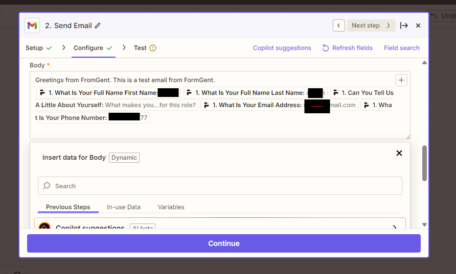 How To Automate Website Form Submissions Into Zapier (Step-By-Step With FormGent) 17 Automate Website Form Submissions into Zapier 14