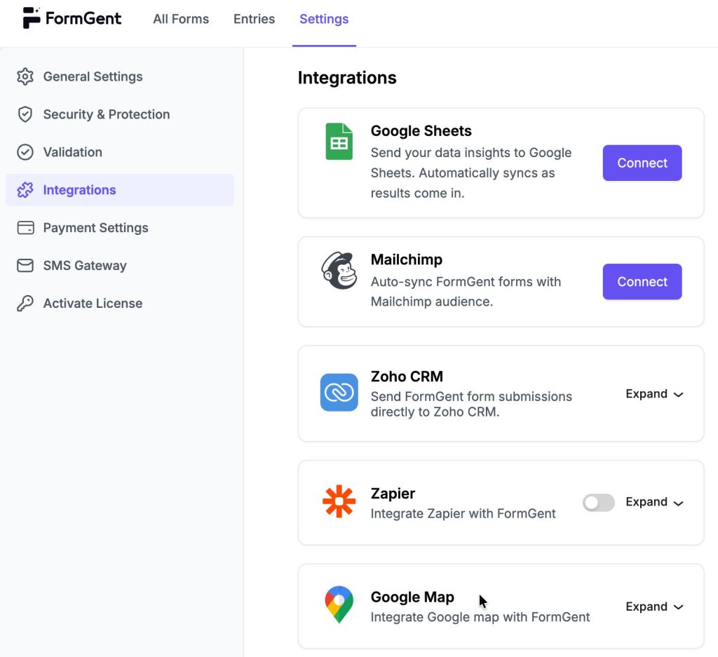 FormGent Integrations