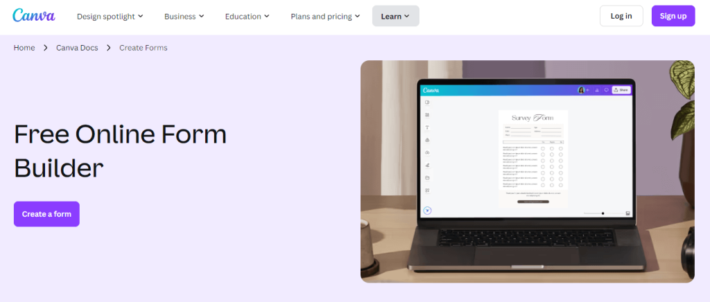 5 Free Online Form Builder Tools That Will Save Your Hours 5 canva forms