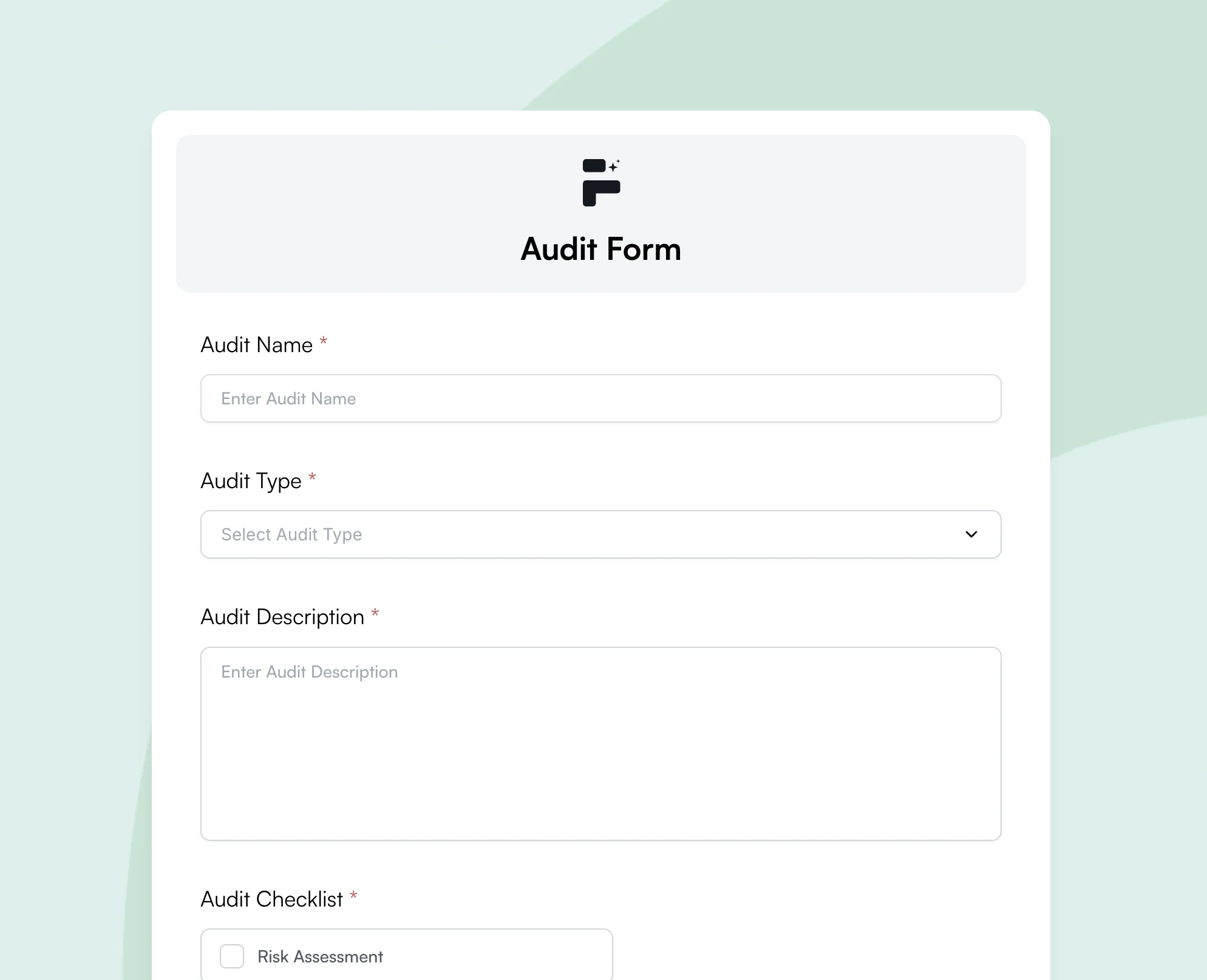 Random Audit Form Audit Form - FormGent