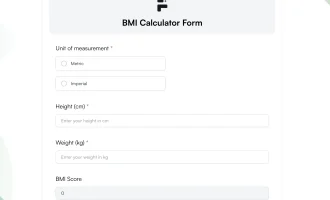 bmi calculator form
