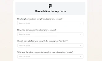 cancellation survey form