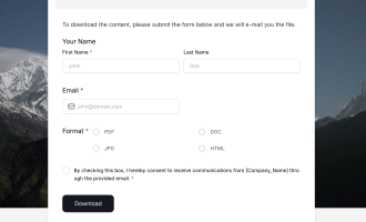 content download form