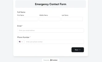 emergency contact form