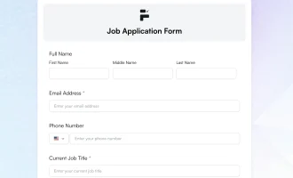 job application form