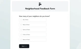 neighborhood feedback form