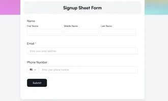 signup sheet form