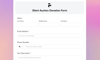 silent auction donation form