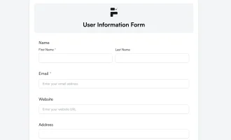 user information form