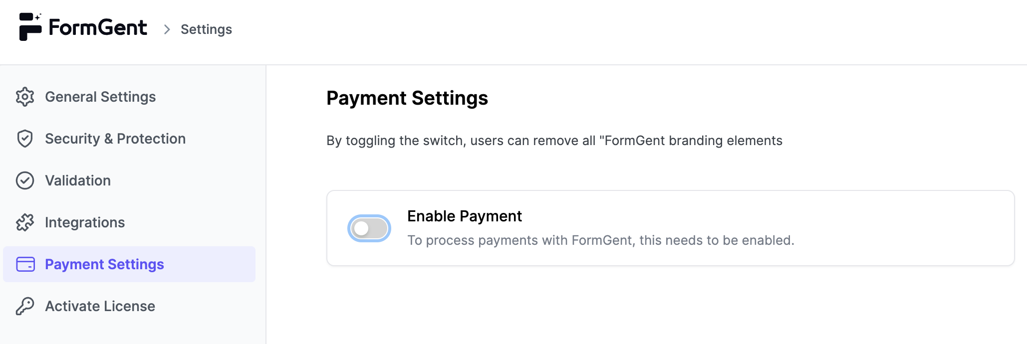 Payment Setting