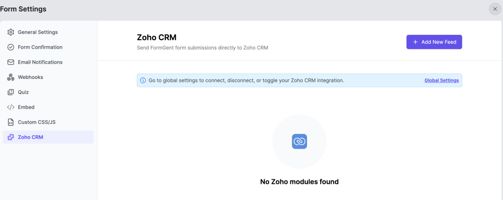 Zoho CRM Integration 6 Zoho all feeds