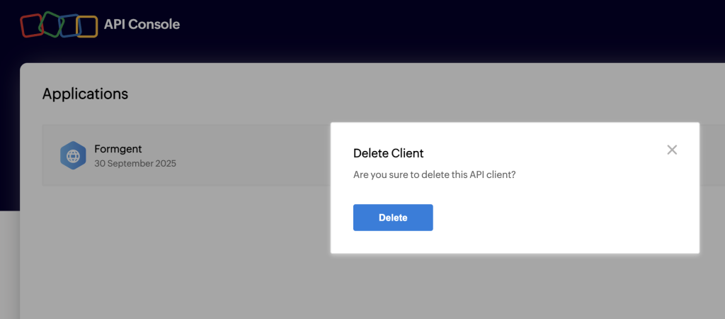 Zoho CRM Integration 11 Zoho remove API