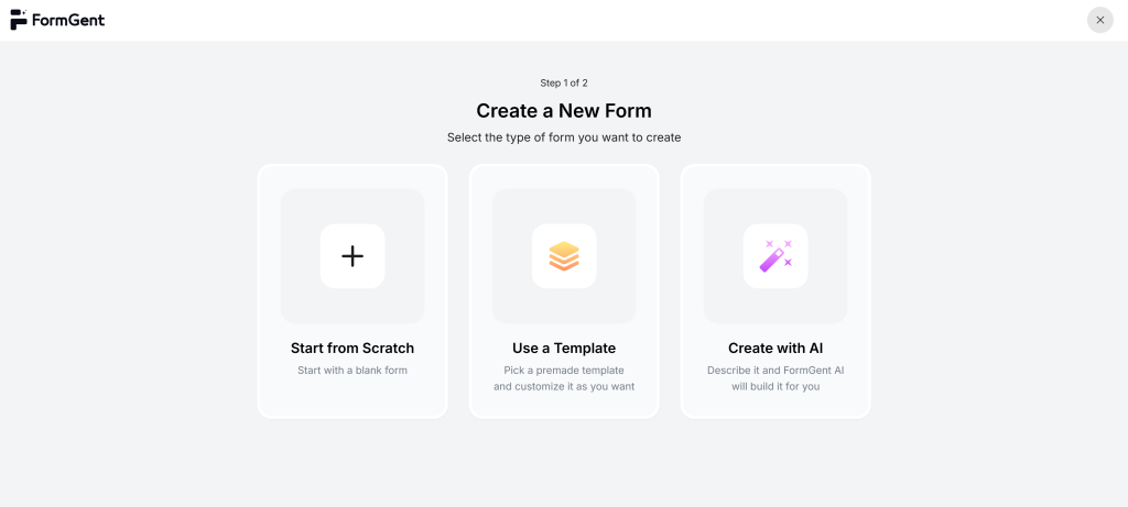Choose your form