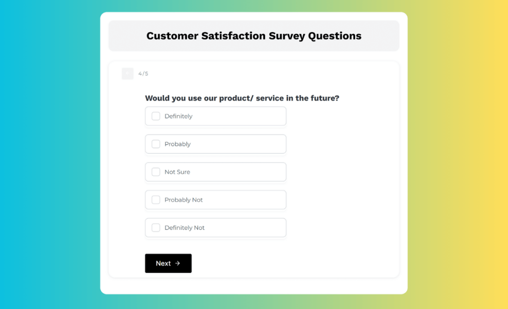 10+ Customer Satisfaction Survey Questions That Get More Responses 3 customer satisfaction survey questions Example2