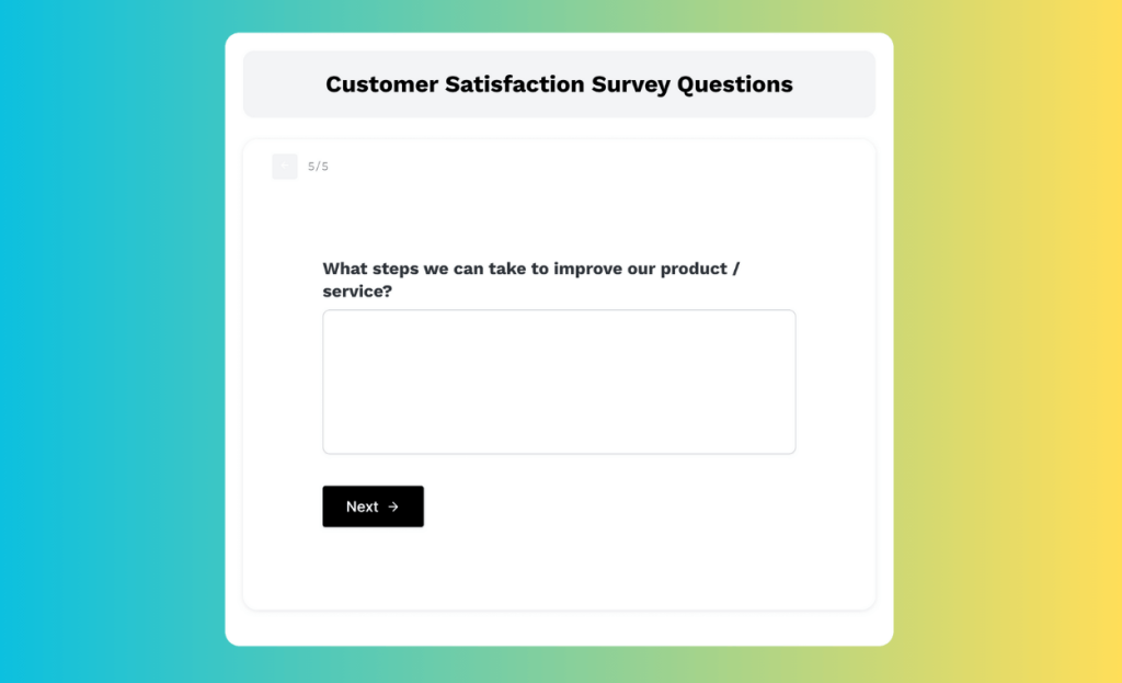 10+ Customer Satisfaction Survey Questions That Get More Responses 5 customer satisfaction survey questions Example 4