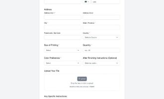 Printing Order Form