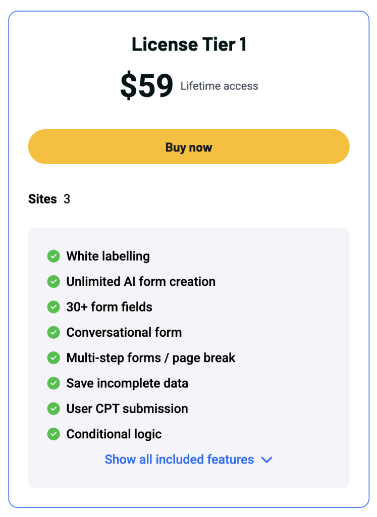 FormGent Pro - Tier 1 (AppSumo) 1 Tier 1