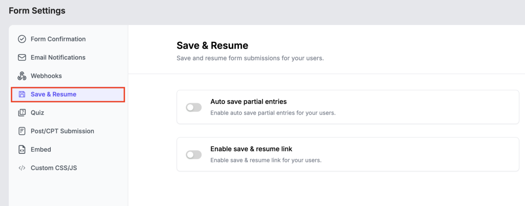 Save and Resume Later 2 SAVE AND RESUME
