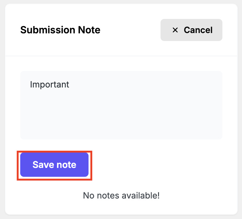 Viewing a Single Entry 8 Save Note