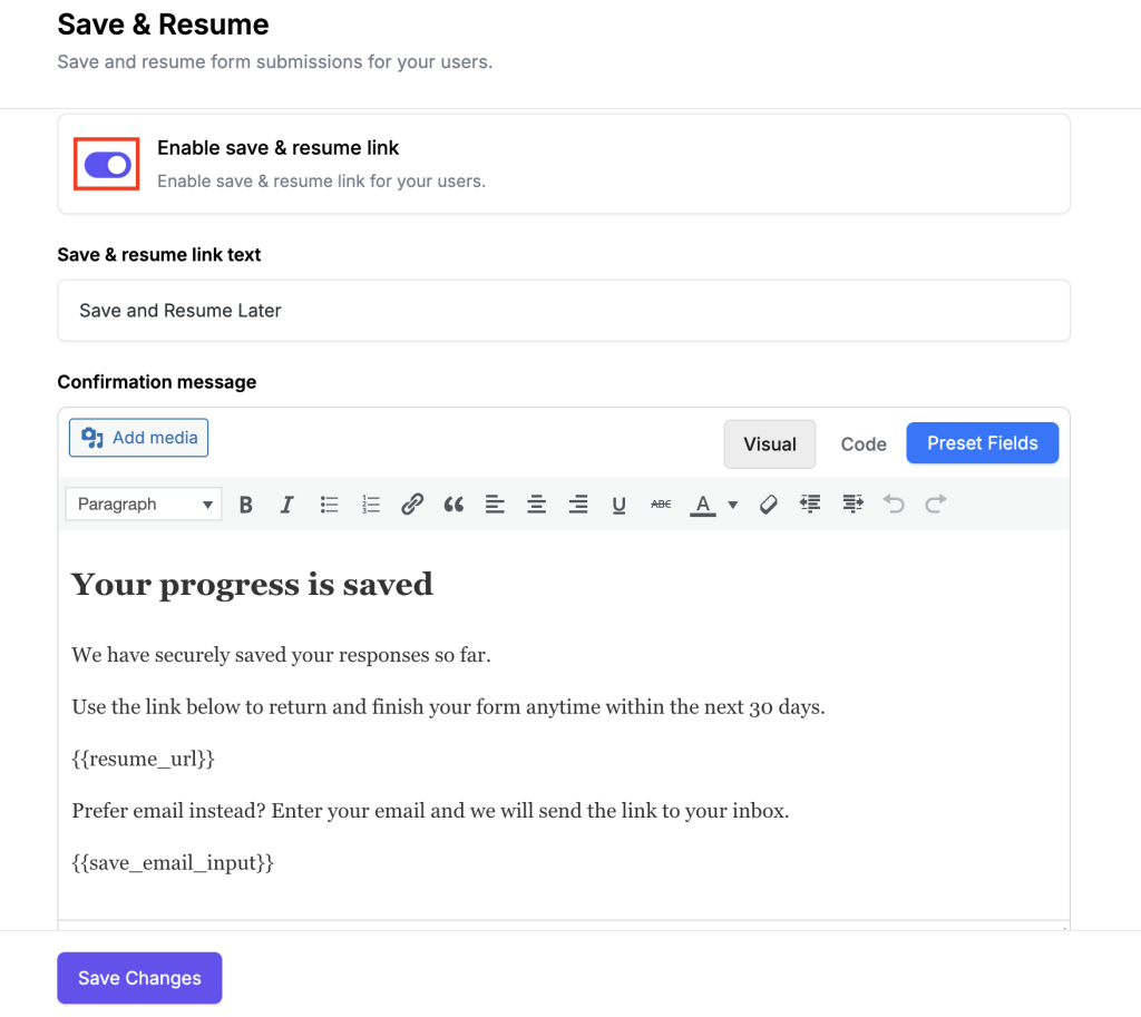 Save and Resume Later 5 Save and Resume Later