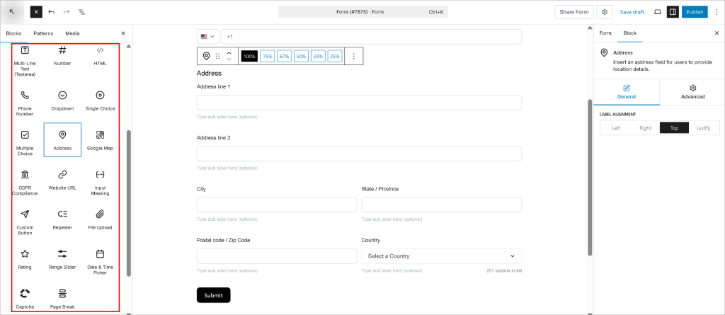 Customize your form with form field