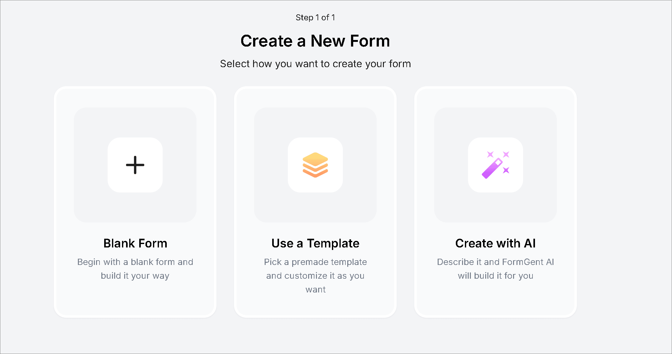 Creating Your First Form: A step-by-step guide 2 Create a New Form