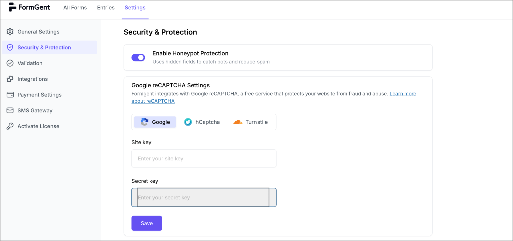 Enable Security