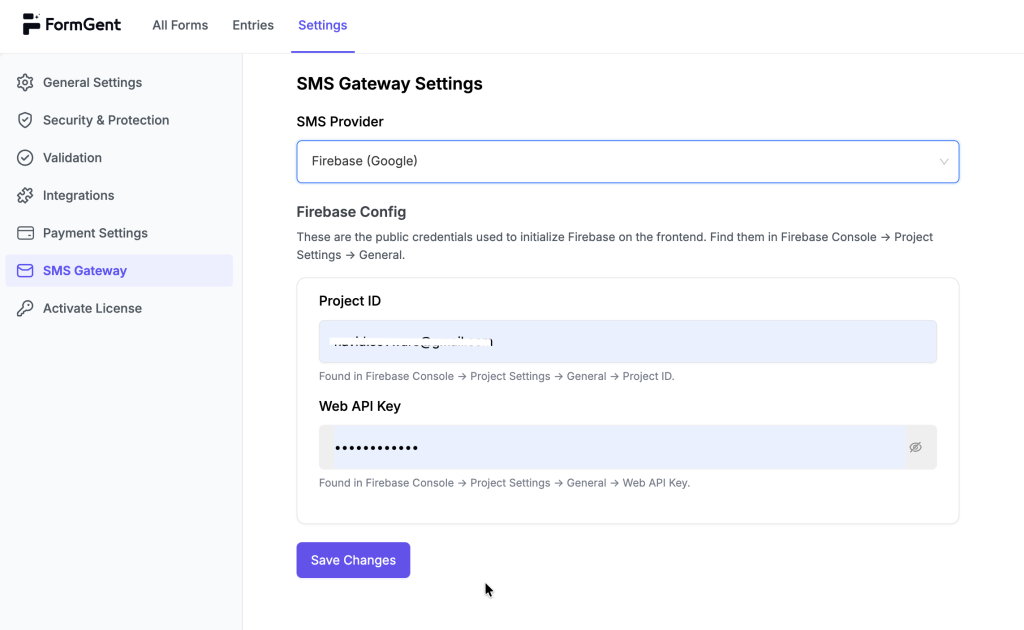 SMS Gateway Integration 3 Firebase