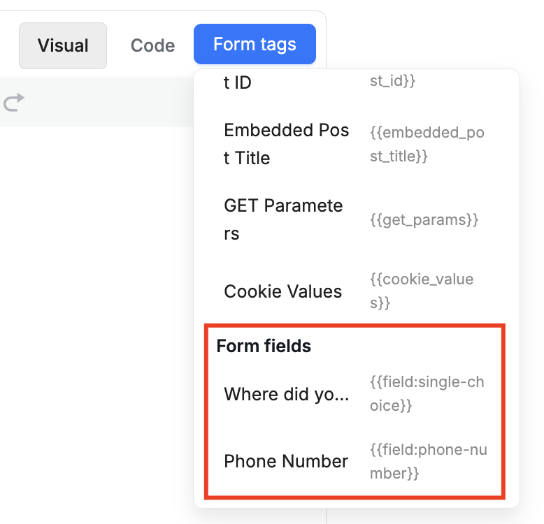 Form Tags