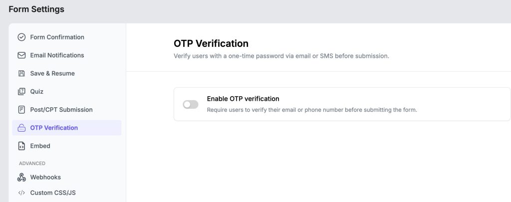 OTP Verification