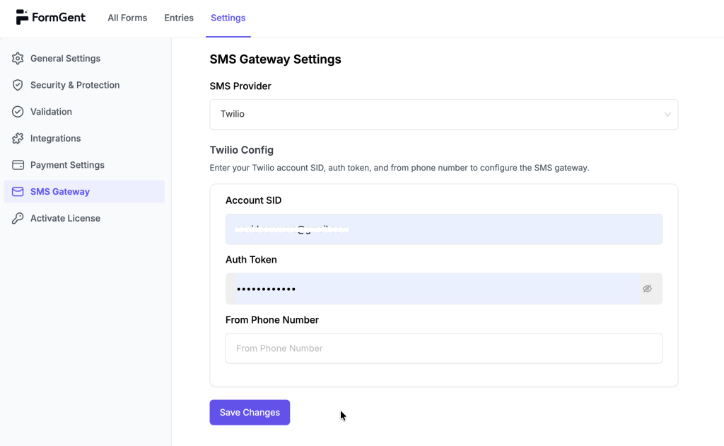 SMS Gateway Integration 2 Twillo