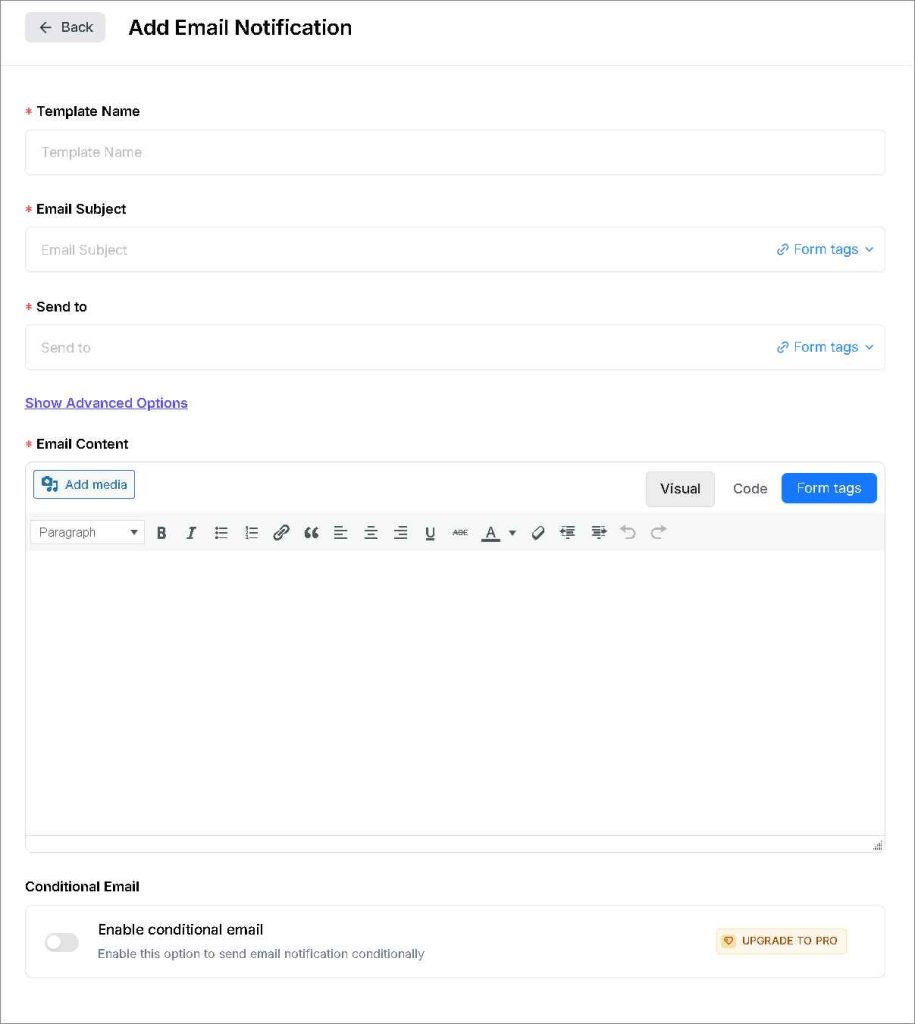 Add Email Notification
