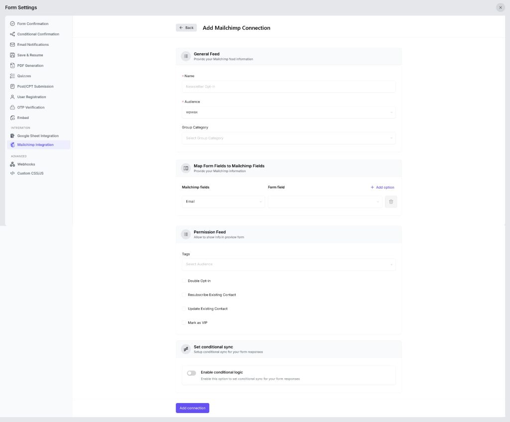 How to Add a Mailchimp Signup Form in WordPress 7 Add New Feed 2