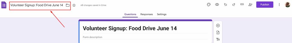 Rename your google form