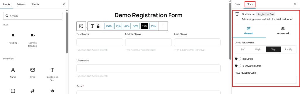 Configure Form Fields