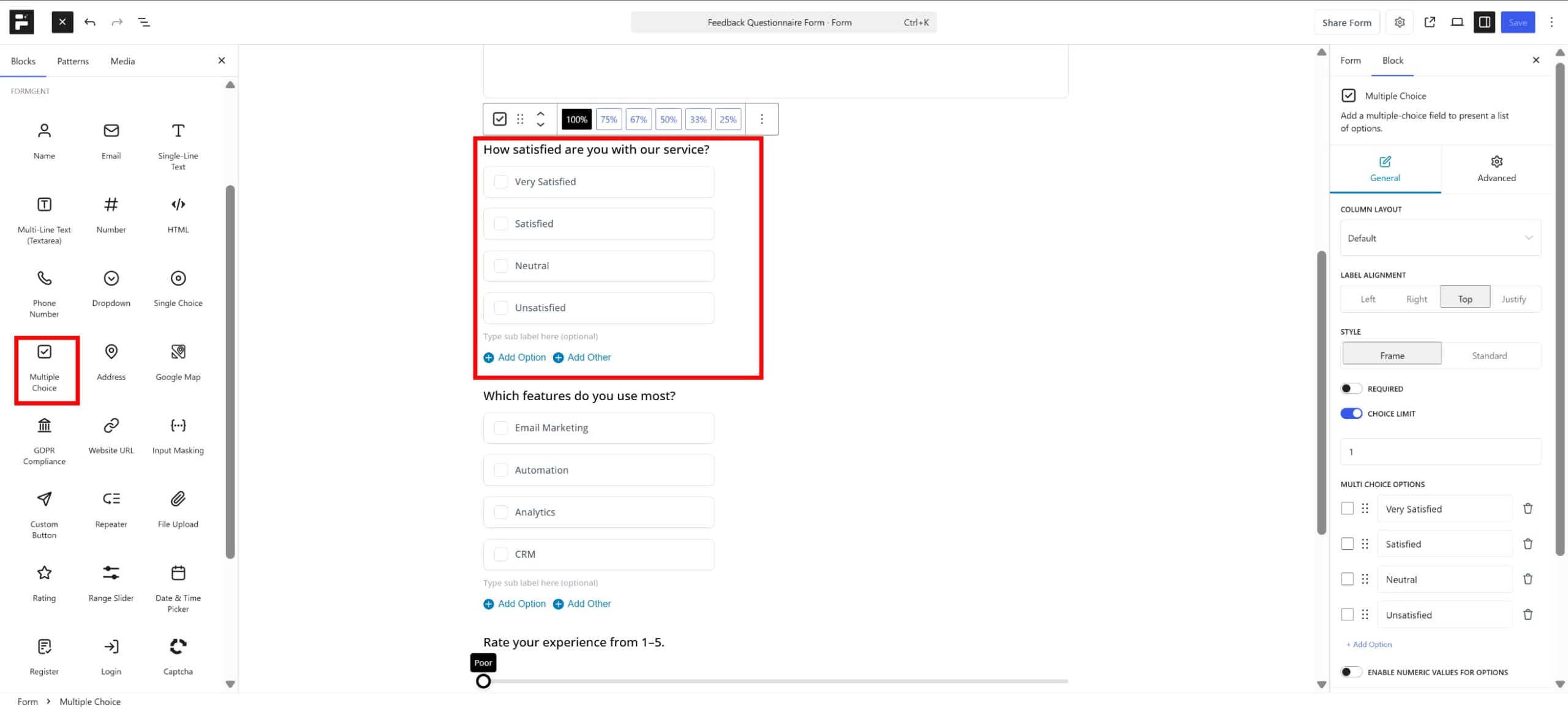 How to Create a Questionnaire Form (Step-by-Step Guide) 5 Multiple Choice