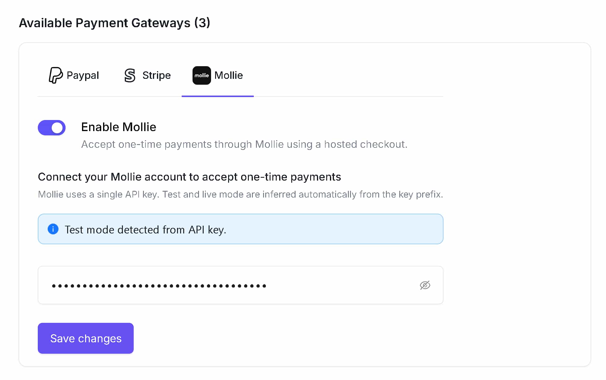 Mollie Payment Gateway 2 Enable Mollie in FormGent