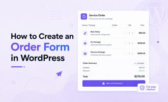 How to Create an Order Form in WordPress