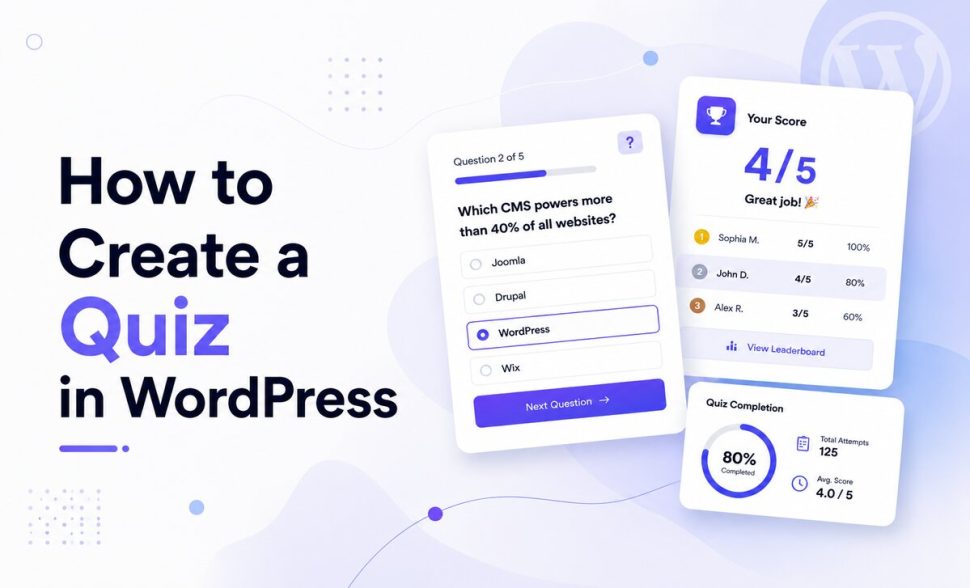 how to create quiz in wordpress