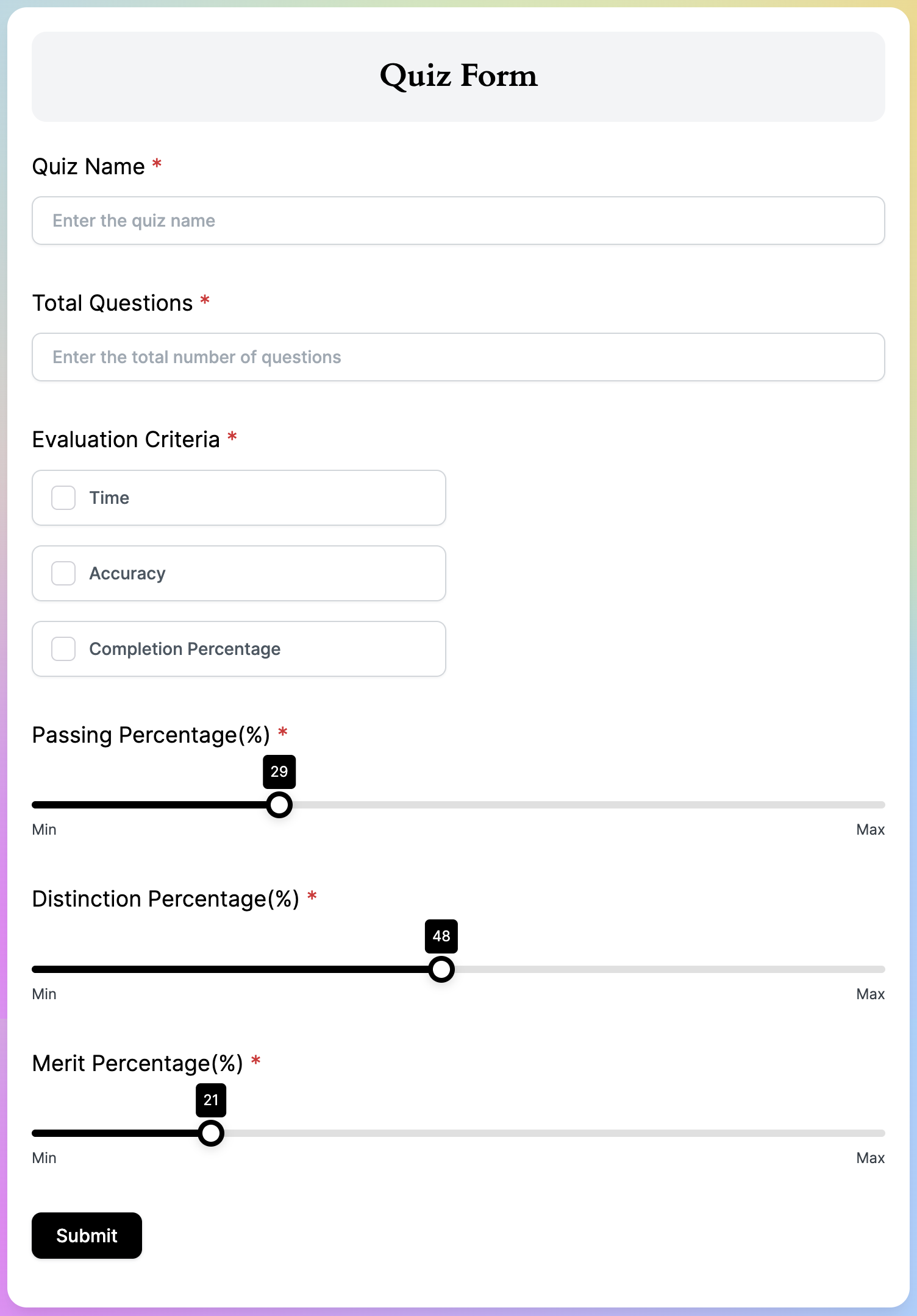 How to Create a Quiz in WordPress 2 Quiz Form – WordPress Test 08 06 2026 04 35 PM
