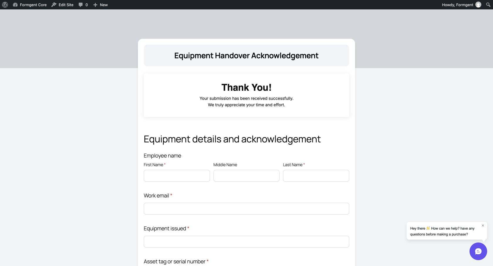 06 equipment handover submission success 1