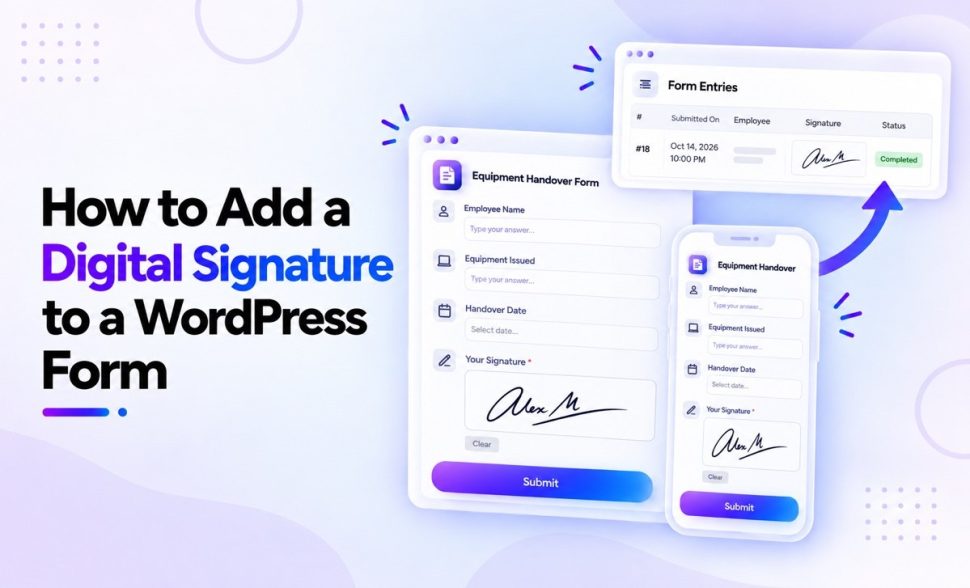 WordPress digital signature form