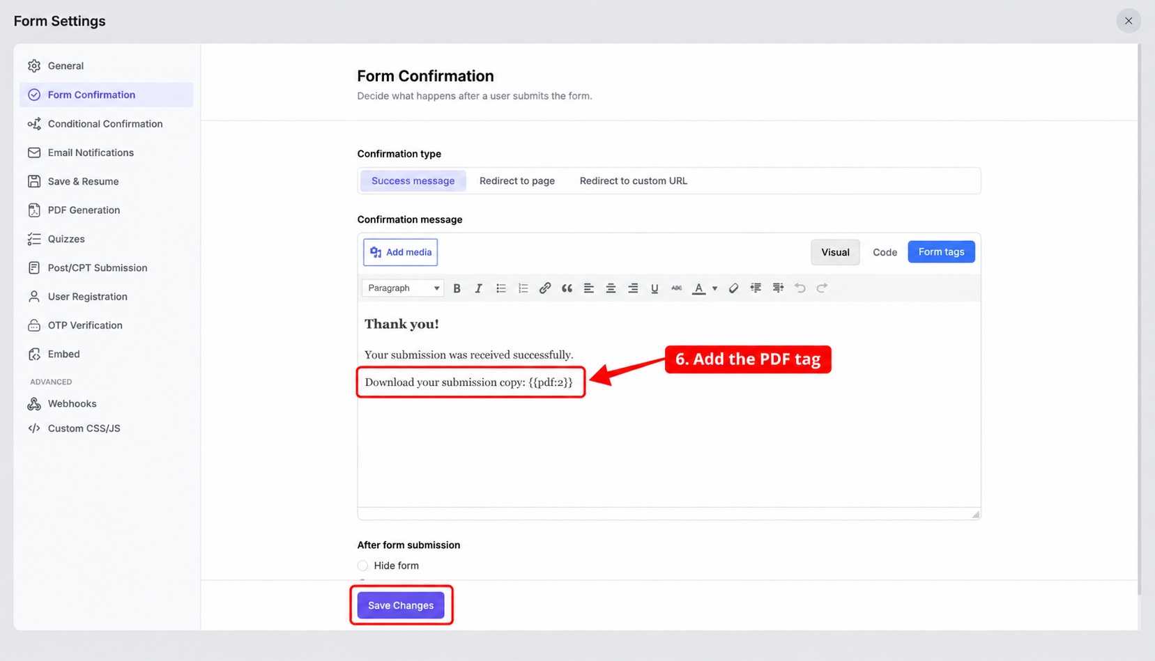 step 06 add pdf to confirmation annotated