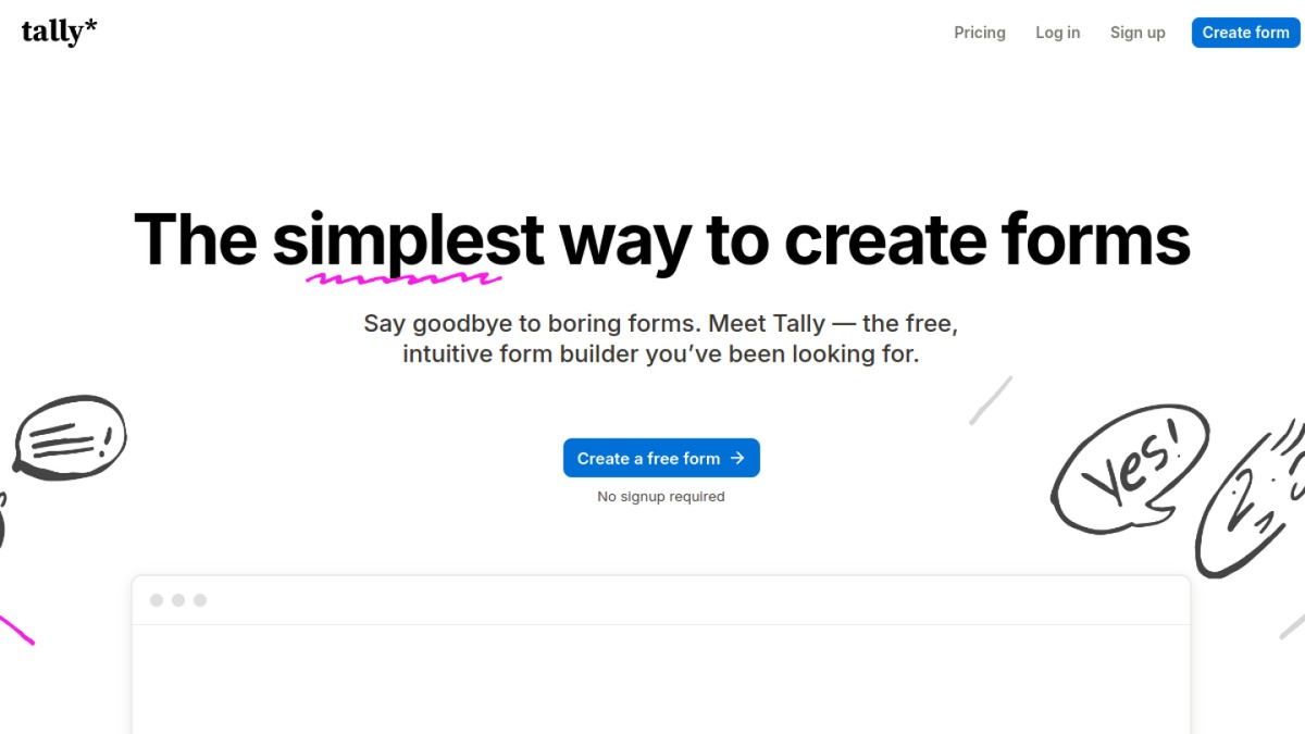 tally homepage